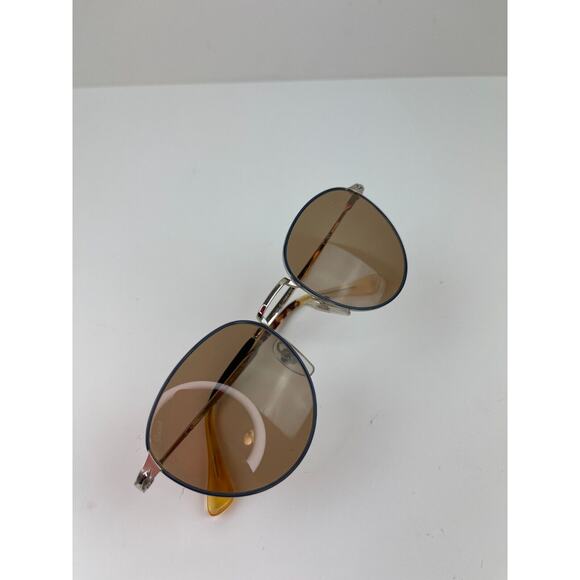 PERSOL Unisex PO2445S PO/2445/S 1084/53 Gold/Blue Fashion Round Sunglasses Mens main image 6
